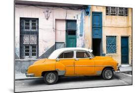 Cuba Fuerte Collection - Havana's Orange Vintage Car-Philippe Hugonnard-Mounted Photographic Print