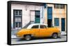 Cuba Fuerte Collection - Havana's Orange Vintage Car-Philippe Hugonnard-Framed Stretched Canvas