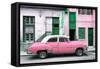 Cuba Fuerte Collection - Havana's Pink Vintage Car-Philippe Hugonnard-Framed Stretched Canvas
