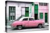 Cuba Fuerte Collection - Havana's Pink Vintage Car-Philippe Hugonnard-Stretched Canvas