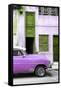 Cuba Fuerte Collection - Havana's Purple Vintage Car II-Philippe Hugonnard-Framed Stretched Canvas