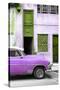 Cuba Fuerte Collection - Havana's Purple Vintage Car II-Philippe Hugonnard-Stretched Canvas