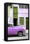 Cuba Fuerte Collection - Havana's Purple Vintage Car II-Philippe Hugonnard-Framed Stretched Canvas