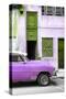 Cuba Fuerte Collection - Havana's Purple Vintage Car II-Philippe Hugonnard-Stretched Canvas