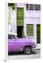 Cuba Fuerte Collection - Havana's Purple Vintage Car II-Philippe Hugonnard-Framed Photographic Print