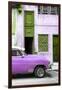 Cuba Fuerte Collection - Havana's Purple Vintage Car II-Philippe Hugonnard-Framed Photographic Print