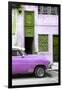 Cuba Fuerte Collection - Havana's Purple Vintage Car II-Philippe Hugonnard-Framed Photographic Print