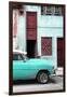 Cuba Fuerte Collection - Havana's Turquoise Vintage Car II-Philippe Hugonnard-Framed Photographic Print