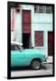 Cuba Fuerte Collection - Havana's Turquoise Vintage Car II-Philippe Hugonnard-Framed Photographic Print