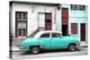 Cuba Fuerte Collection - Havana's Turquoise Vintage Car-Philippe Hugonnard-Stretched Canvas