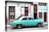 Cuba Fuerte Collection - Havana's Turquoise Vintage Car-Philippe Hugonnard-Stretched Canvas