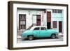 Cuba Fuerte Collection - Havana's Turquoise Vintage Car-Philippe Hugonnard-Framed Photographic Print