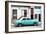 Cuba Fuerte Collection - Havana's Turquoise Vintage Car-Philippe Hugonnard-Framed Photographic Print