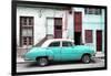 Cuba Fuerte Collection - Havana's Turquoise Vintage Car-Philippe Hugonnard-Framed Photographic Print