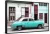 Cuba Fuerte Collection - Havana's Turquoise Vintage Car-Philippe Hugonnard-Framed Stretched Canvas