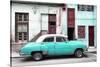 Cuba Fuerte Collection - Havana's Turquoise Vintage Car-Philippe Hugonnard-Stretched Canvas