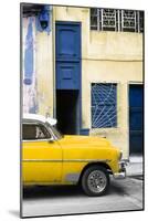 Cuba Fuerte Collection - Havana's Yellow Vintage Car II-Philippe Hugonnard-Mounted Photographic Print