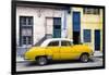 Cuba Fuerte Collection - Havana's Yellow Vintage Car-Philippe Hugonnard-Framed Photographic Print