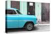 Cuba Fuerte Collection - Havana Turquoise Car-Philippe Hugonnard-Stretched Canvas