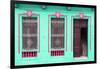 Cuba Fuerte Collection - Havana Turquoise Façade-Philippe Hugonnard-Framed Photographic Print