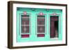 Cuba Fuerte Collection - Havana Turquoise Façade-Philippe Hugonnard-Framed Photographic Print
