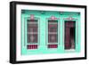 Cuba Fuerte Collection - Havana Turquoise Façade-Philippe Hugonnard-Framed Photographic Print