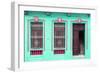 Cuba Fuerte Collection - Havana Turquoise Façade-Philippe Hugonnard-Framed Photographic Print