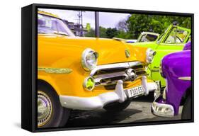 Cuba Fuerte Collection - Havana Vintage Classic Cars III-Philippe Hugonnard-Framed Stretched Canvas