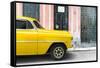 Cuba Fuerte Collection - Havana Yellow Car-Philippe Hugonnard-Framed Stretched Canvas