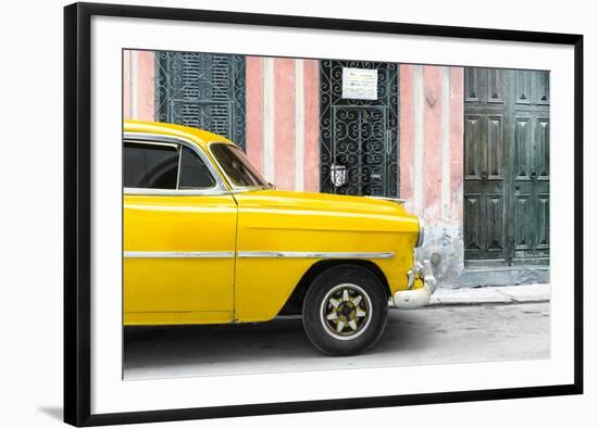 Cuba Fuerte Collection - Havana Yellow Car-Philippe Hugonnard-Framed Photographic Print