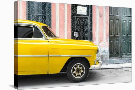 Cuba Fuerte Collection - Havana Yellow Car-Philippe Hugonnard-Stretched Canvas