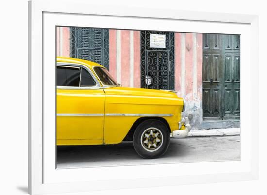 Cuba Fuerte Collection - Havana Yellow Car-Philippe Hugonnard-Framed Photographic Print