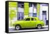 Cuba Fuerte Collection - Lime Green Classic American Car-Philippe Hugonnard-Framed Stretched Canvas