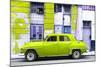 Cuba Fuerte Collection - Lime Green Classic American Car-Philippe Hugonnard-Mounted Photographic Print