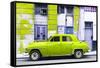 Cuba Fuerte Collection - Lime Green Classic American Car-Philippe Hugonnard-Framed Stretched Canvas