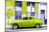 Cuba Fuerte Collection - Lime Green Classic American Car-Philippe Hugonnard-Mounted Photographic Print