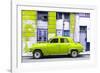 Cuba Fuerte Collection - Lime Green Classic American Car-Philippe Hugonnard-Framed Photographic Print