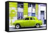 Cuba Fuerte Collection - Lime Green Classic American Car-Philippe Hugonnard-Framed Stretched Canvas