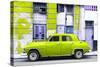 Cuba Fuerte Collection - Lime Green Classic American Car-Philippe Hugonnard-Stretched Canvas