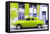 Cuba Fuerte Collection - Lime Green Classic American Car-Philippe Hugonnard-Framed Stretched Canvas