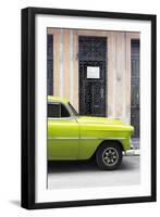 Cuba Fuerte Collection - Lime Green Classic Car-Philippe Hugonnard-Framed Photographic Print