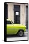 Cuba Fuerte Collection - Lime Green Classic Car-Philippe Hugonnard-Framed Stretched Canvas