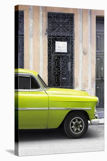 Cuba Fuerte Collection - Lime Green Classic Car-Philippe Hugonnard-Stretched Canvas