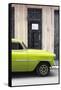 Cuba Fuerte Collection - Lime Green Classic Car-Philippe Hugonnard-Framed Stretched Canvas