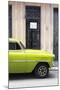 Cuba Fuerte Collection - Lime Green Classic Car-Philippe Hugonnard-Mounted Photographic Print