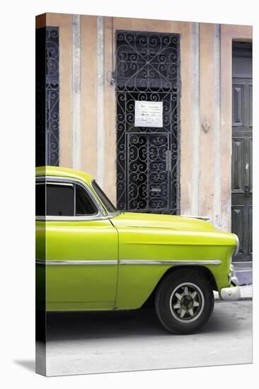 Cuba Fuerte Collection - Lime Green Classic Car-Philippe Hugonnard-Stretched Canvas