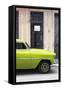 Cuba Fuerte Collection - Lime Green Classic Car-Philippe Hugonnard-Framed Stretched Canvas