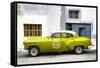Cuba Fuerte Collection - Lime Green Pontiac 1953 Original Classic Car-Philippe Hugonnard-Framed Stretched Canvas