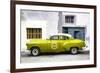 Cuba Fuerte Collection - Lime Green Pontiac 1953 Original Classic Car-Philippe Hugonnard-Framed Photographic Print