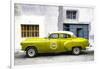 Cuba Fuerte Collection - Lime Green Pontiac 1953 Original Classic Car-Philippe Hugonnard-Framed Photographic Print